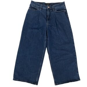 Banana Republic Dark Blue Wide Leg Crop Jeans